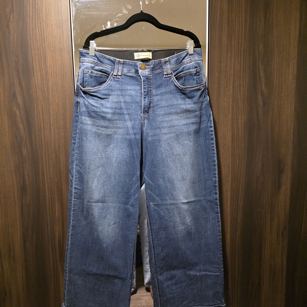 Democracy Ab Solution Technology Wide Leg Cuffed Stretch Jeans